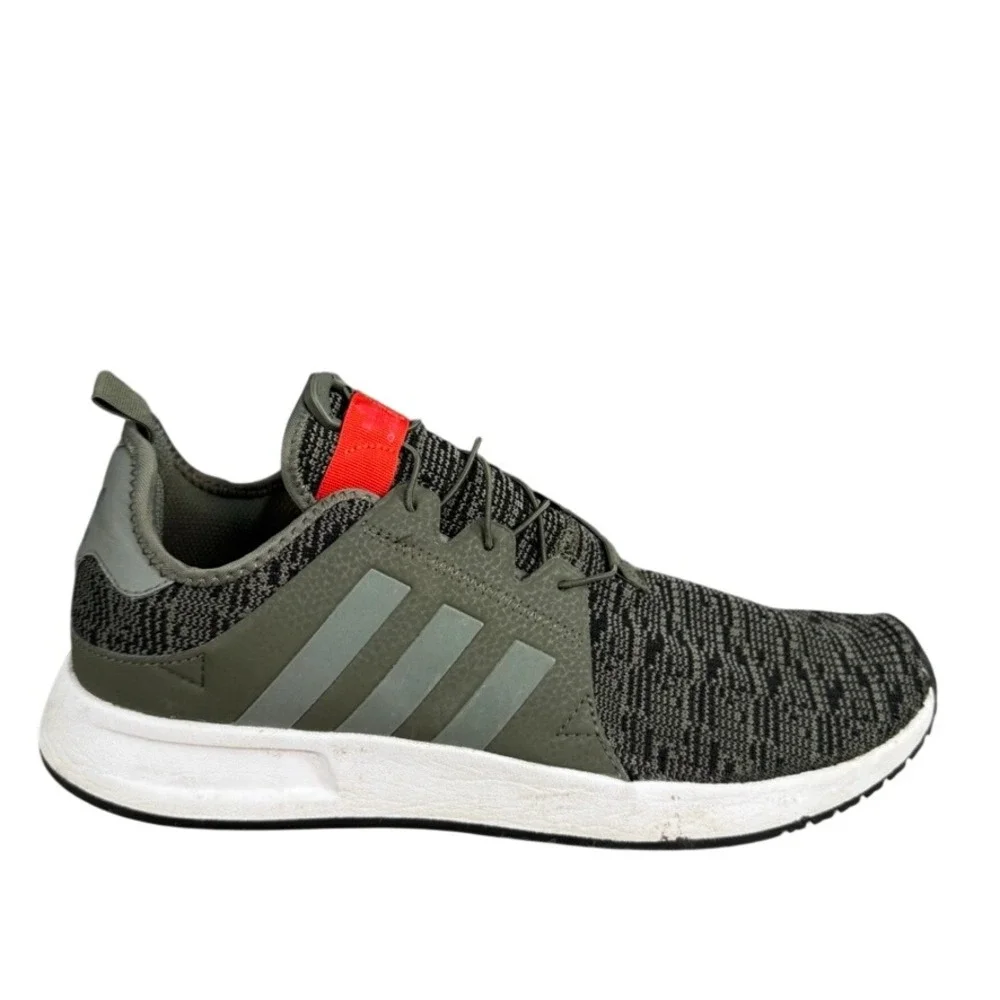 Adidas X_PLR Olive Green Black Red Knit Athletic Sneakers BY9257 Mens 11